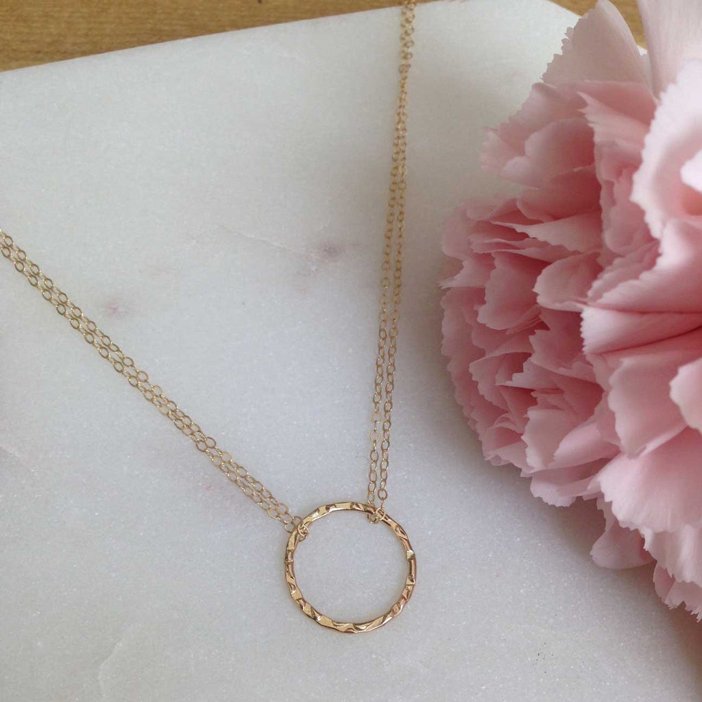 MOVV - dainty gold-fill O-ring layering necklace