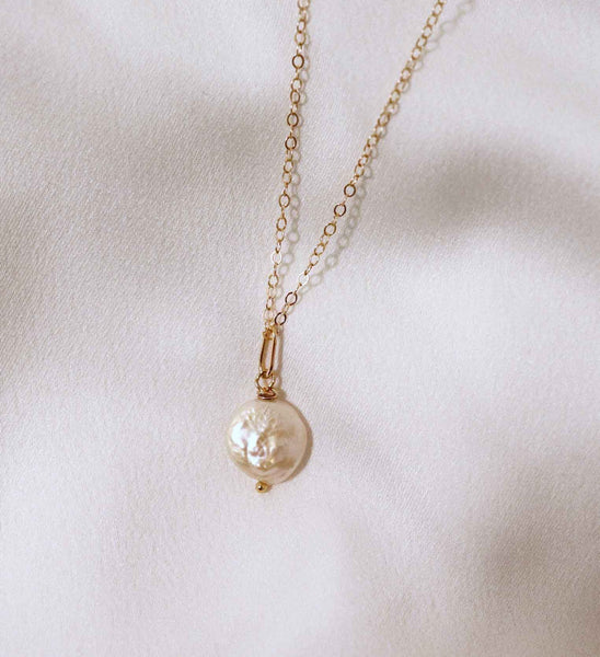 Leia Gold-Filled Pearl Drop Necklace