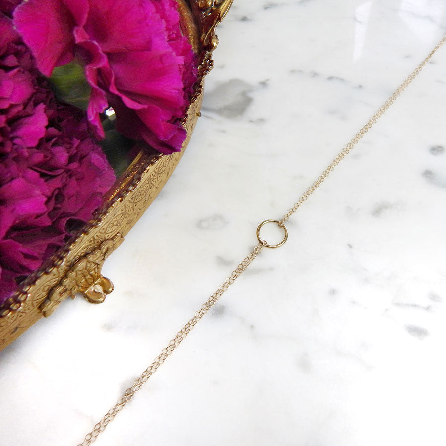 MOVV - Elodie Dainty Ring Necklace flat lay