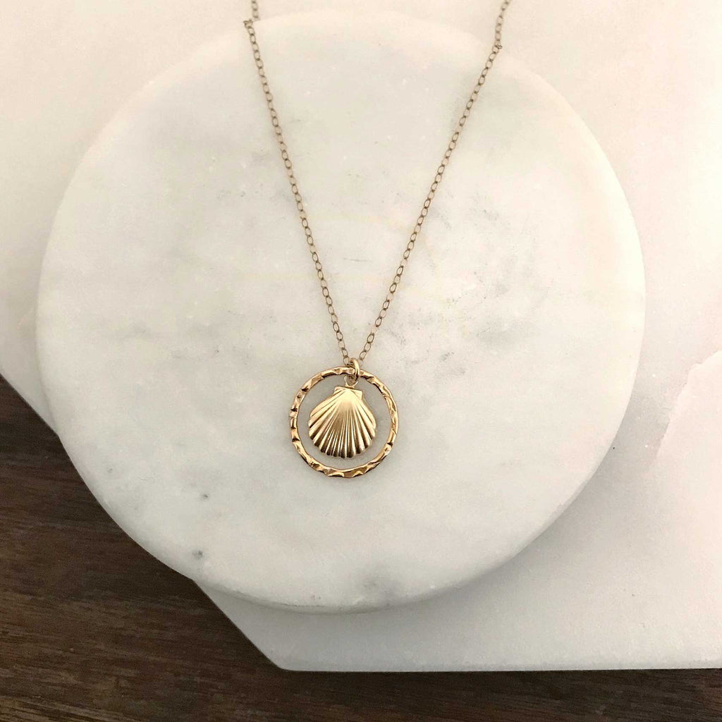 MOVV Siana 14k gold-filled shell necklace